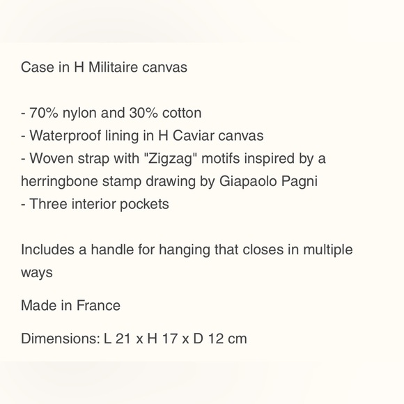 Hermes Canvas Bride-A-Brac Pouch - Picture 10 of 10